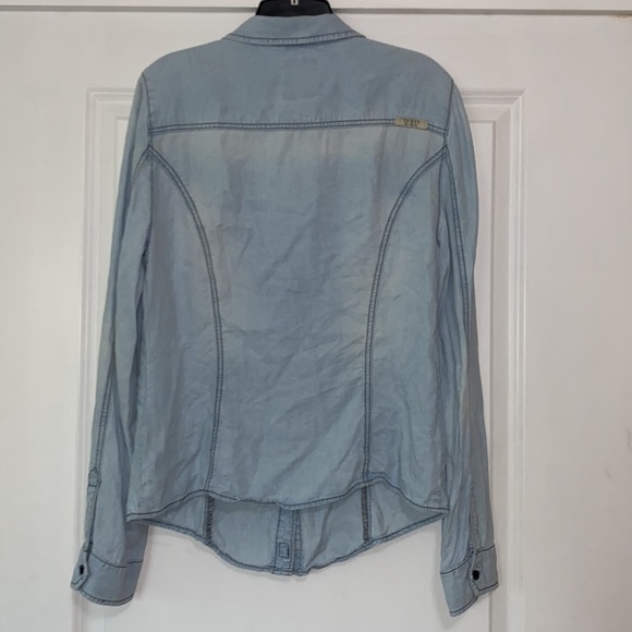 Guess Tops Guess Light Denim Button Down Shirt Poshmark